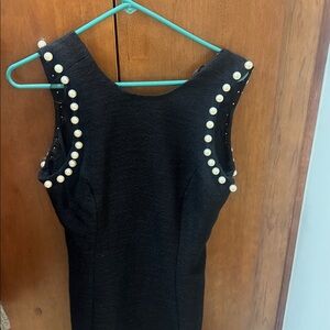 Hyacinth House NEW Black Pearl Meredith Tweed Cocktail Party Mini Dress Size M